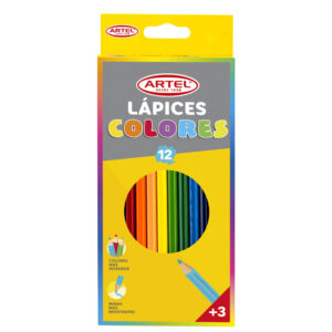 Lapices 12 colores largo Artel