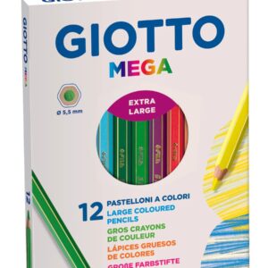 Lapices 12 colores Jumbo Mega Giotto