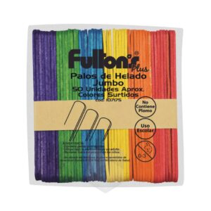 Palos de helado jumbo color 50 unidades Fultons