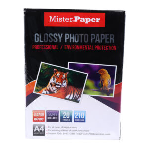 Papel fotografico Glossy 210 grs. A4 Mister Paper