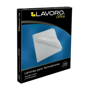 Termolaminas Carta 100 un. 175 micrones Lavoro