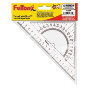 Escuadra c/transportador 45° 20 cm. Fultons