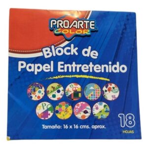 Papel entretenido 16x16 Block 18 hjs. Proarte